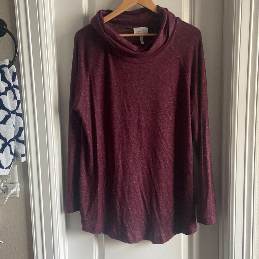 Soma long sleeve cowl neck shirt xl